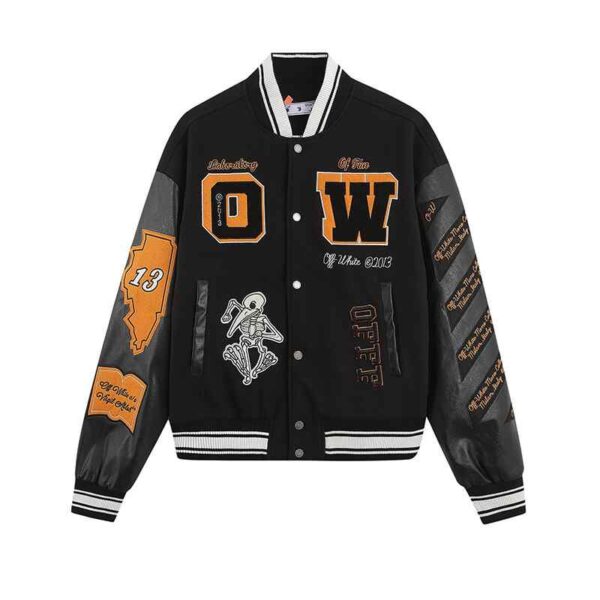 Off-White Baseball Jacket #3 - Image 2