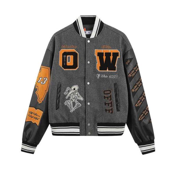 Off-White Baseball Jacket #3 - Image 4