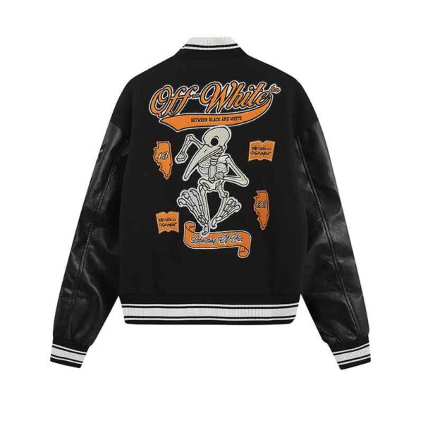 Off-White Baseball Jacket #3 - Image 3